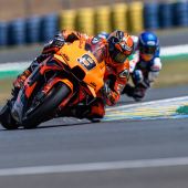 Danilo Petrucci fuhr mit seiner Tech3 KTM Factory Racing RC16 auf Platz 5 in einem rasanten Dry-Wet-Dry Shark Grand Prix de France in Le Mans.